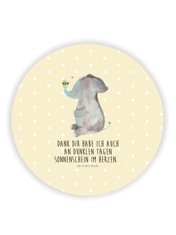 Mr. & Mrs. Panda Pinnwand Magnet Elefant Biene mit Spruch in Gelb Pastell