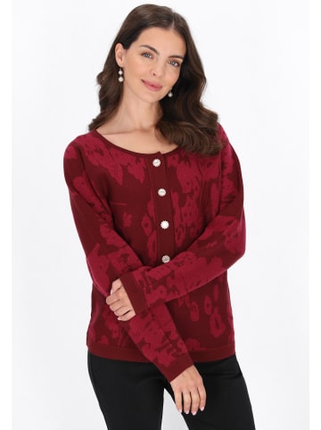 Usha Women Cardigan in burgundy
