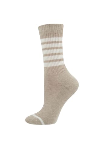 ewers Socken GOTS Ringel in dunkel beige meliert