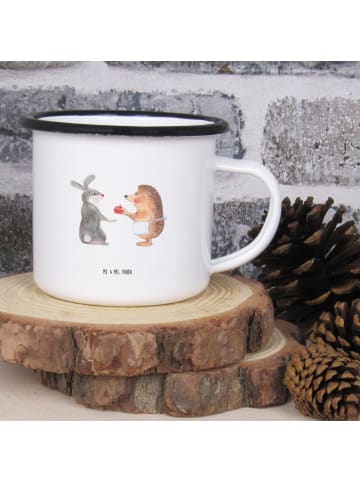 Mr. & Mrs. Panda Emaille Kaffeebecher Hase Igel ohne Spruch in Weiß