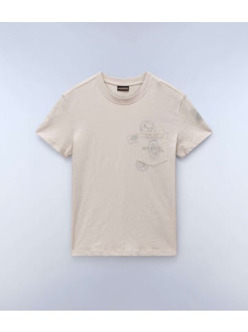 Napapijri T-Shirt "S-Eclair Ss" in Beige