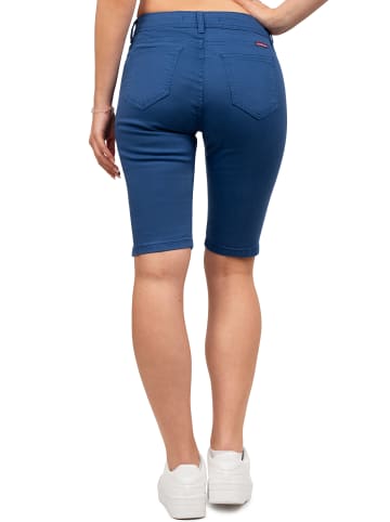 Cipo & Baxx Cipo & Baxx Damen Straight Fit Capri Hose Mid Waist WK186 Navy Blue W28/