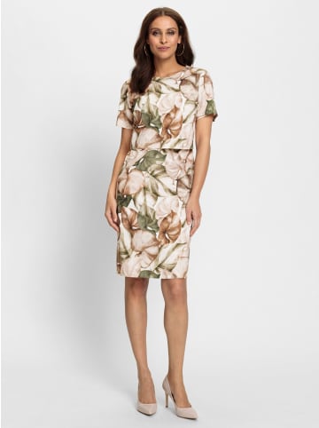 WITT WEIDEN Druck-Kleid in ecru-khaki-bedruckt