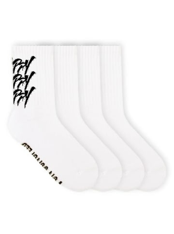 von Jungfeld Tennissocken Kinder Happy Tennis Socken in Weiß