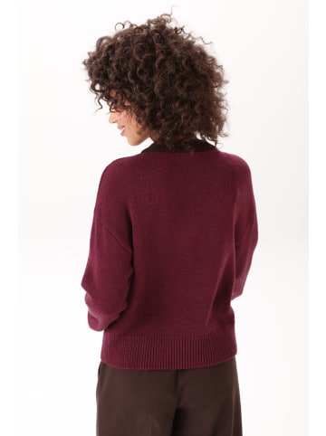 Aniston CASUAL Strickjacke in bordeauxmeliert-dunkelbraun