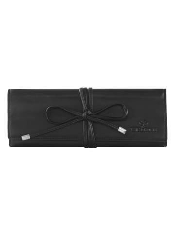 Windrose Nappa Schmuckkasten Leder 21 cm in schwarz