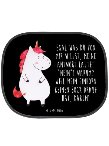 Mr. & Mrs. Panda Sonnenblende Auto Einhorn Wut mit Spruch in Schwarz