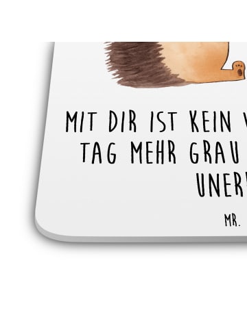 Mr. & Mrs. Panda Untersetzer Igel Liebe mit Spruch in Weiß