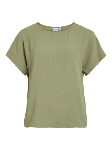 Vila Elegantes Kurzarm-T-Shirt mit Design in Grün