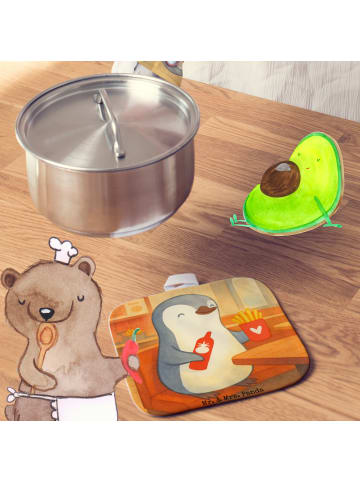 Mr. & Mrs. Panda Ofenhandschuhe Pinguin Pommes Design ohne Spruch in Weiß