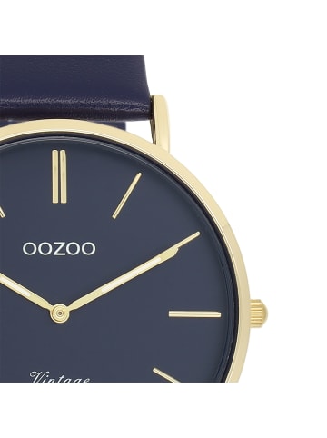 Oozoo Analog-Armbanduhr Oozoo Vintage Series blau groß (ca. 40mm)
