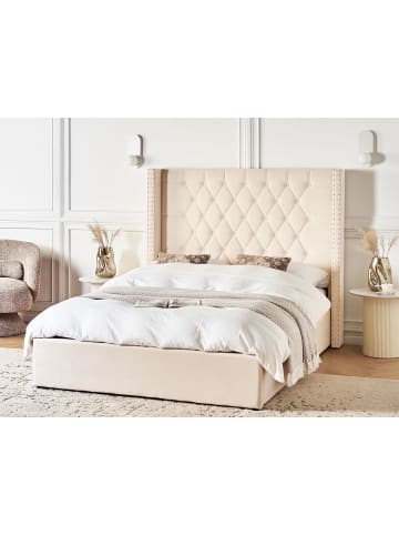 Beliani Doppelbett LUBBON in Weiß - (W) 170 x (H) 144 x (L) 217 cm