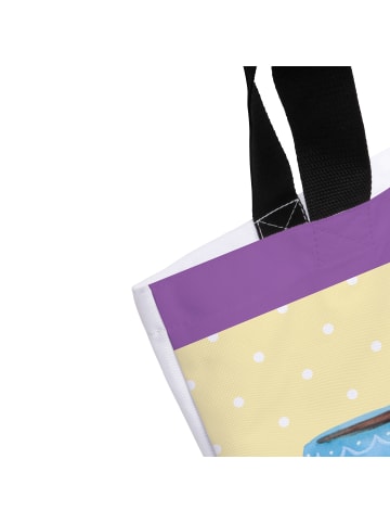 Mr. & Mrs. Panda Strandtasche Kaffee Bohne ohne Spruch in Gelb Pastell