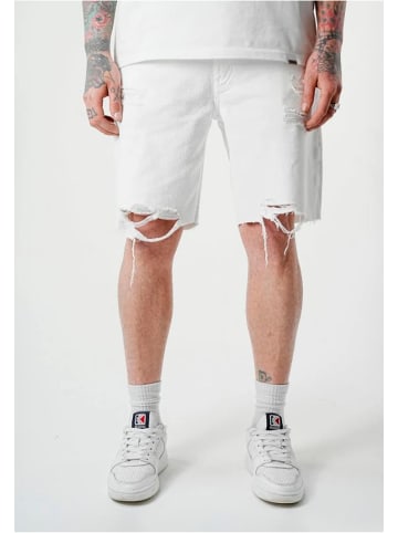 2Y Premium 2Y Premium 2Y Premium Distressed Wide Shorts in white