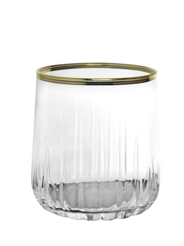 Pasabahce Pasabahce Nova 420154 4er-Set Glas mit Goldrand Wasserglas in Gold