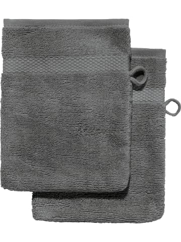 Erwin Müller Frottier Waschhandschuh 2er-Pack Sindelfingen in anthrazit