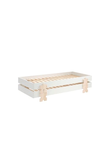 58 aufm Kessel STAPELBETT (2er Set) Karlene 204x48x94 aus MDF in Weiß