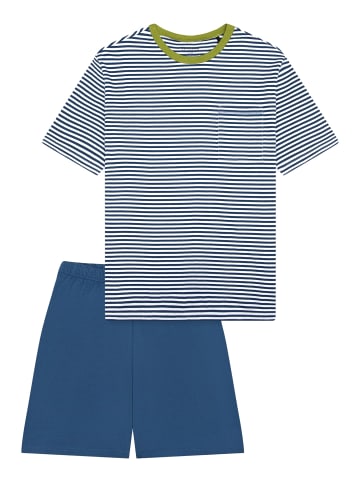Schiesser Schlafanzug Nightwear Cotton in Atlantikblau
