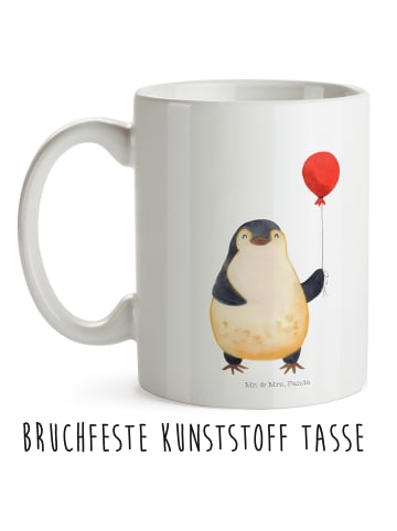 Mr. & Mrs. Panda Kindertasse Pinguin Luftballon ohne Spruch in Weiß