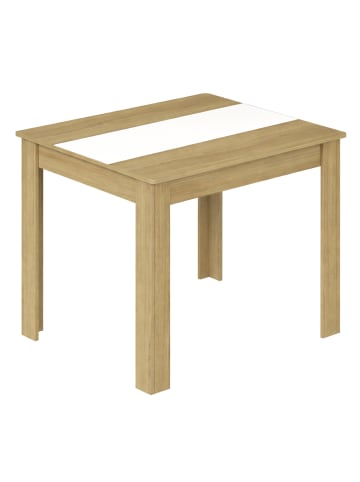 VCM Esstisch Küchentisch B. 80 x T. 50 cm Disalo in Honig-Eiche / Weiß