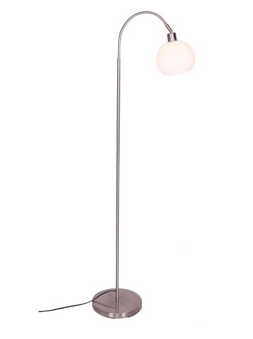 SalesFever Stehlampe 1-flammig aus Metall mit Kunststoffschirm 20 cm matt in Weiß