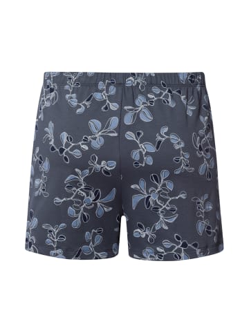 Hanro Boxer Cotton Sporty in aqua ink leaves