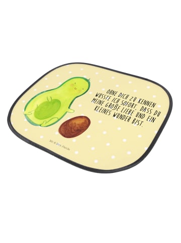 Mr. & Mrs. Panda Sonnenschutz Avocado Kern rollt mit Spruch in Gelb Pastell