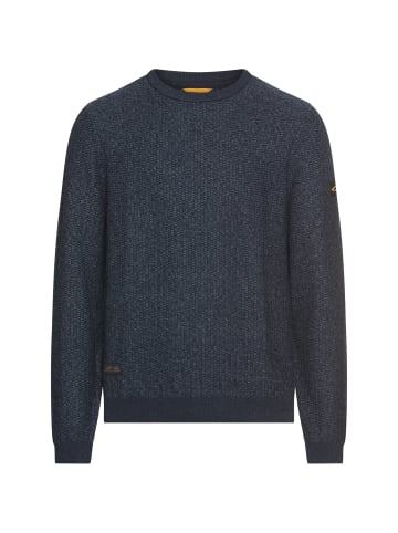 Camel Active Strickpullover mit Rundhalskragen in Tintenblau