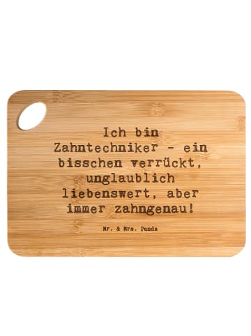 Mr. & Mrs. Panda Holzbrett Spruch Zahntechniker Spaß mit Spruch in Braun