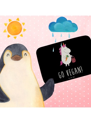 Mr. & Mrs. Panda Badematte Einhorn Vegan mit Spruch in Schwarz