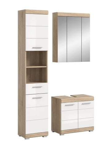 ebuy24 Badmöbelset Lambada Weiß 112 x 34 cm