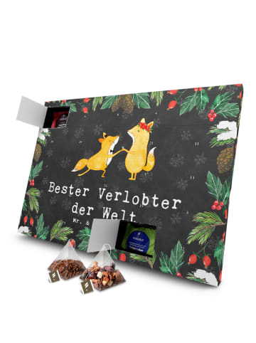 Mr. & Mrs. Panda Advents-Teekalender Fuchs Bester Verlobter der ... in Kreidetafel
