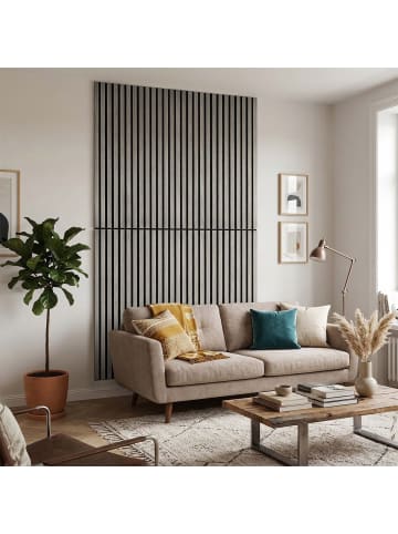 relaxdays 4 x Akustikpaneele in Hellgrau - (B)60 x (H)120 cm