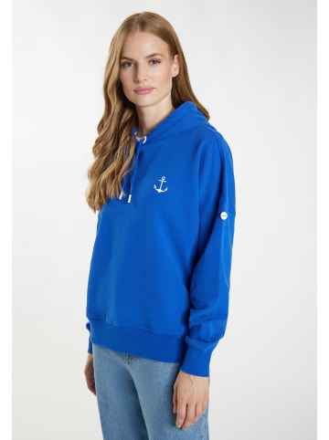 DreiMaster Maritim Kapuzenpullover in Royalblau