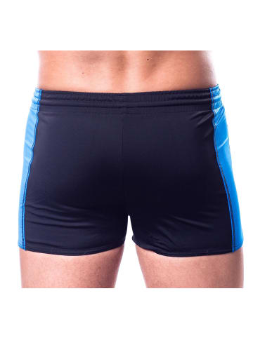 Aquarti Aquarti Herren Badehose mit Kordelzug Gummibund in schwarz/blau