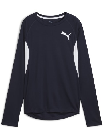 Puma T-Shirt "W CROSS THE LINE Longsleeve 3.0" in Blau
