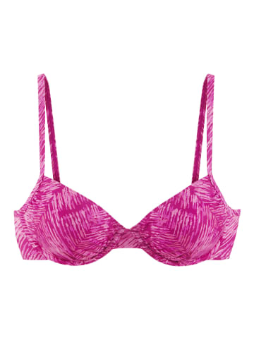 JETTE Bügel-Bikini-Top in beere bedruckt