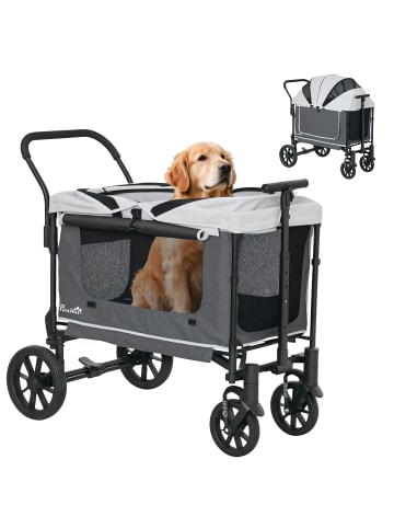 Pawhut Hundewagen 110L x 65B x 102H cm