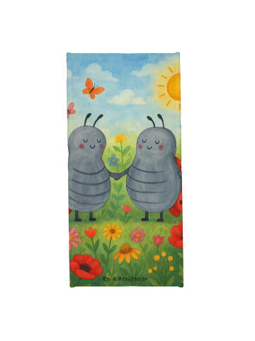 Mr. & Mrs. Panda Saunatuch Sternzeichen Zwilling Design ohne Spruch in Weiß