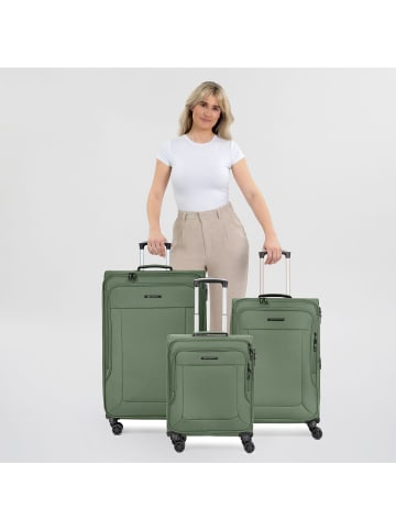 Franky Melbourne 3.0 4-Rollen Kofferset 3tlg. mit Dehnfalte in olive