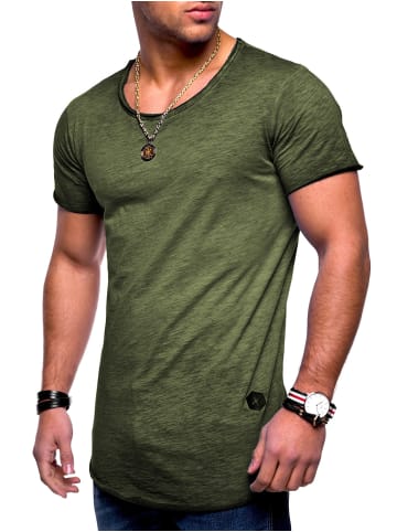 behype T-Shirt DUST in khaki (wash)