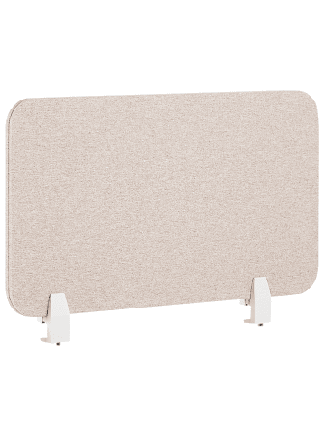 Beliani Schreibtischtrennwand WALLY in Beige - (W) 72 x (H) 40 x (L) 2 cm