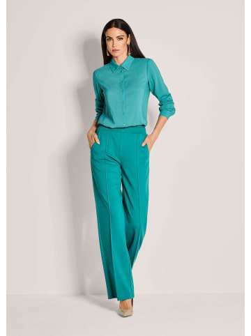 MADELEINE Elegante Stoffhose mit weitem Bein in petrol