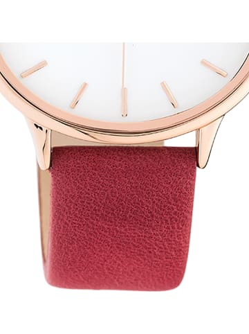 Oozoo Analog-Armbanduhr Oozoo Timepieces rot extra groß (ca. 38x31mm)