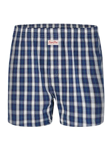 Sugar Pine Boxershorts Checks 1901 in Blau