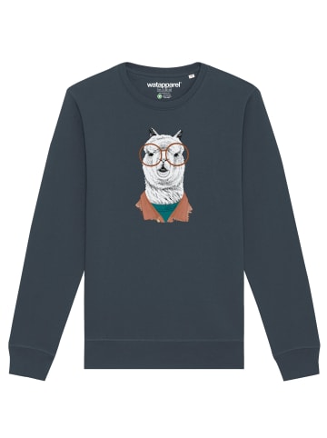 wat? Apparel Sweatshirt Lama in India Ink Grey