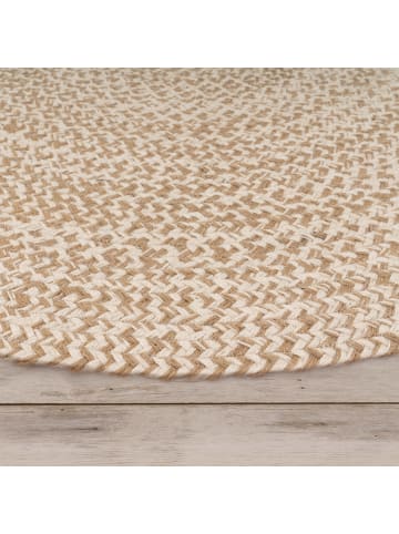 KADIMA DESIGN Baumwollteppich Boho wendbar in Beige