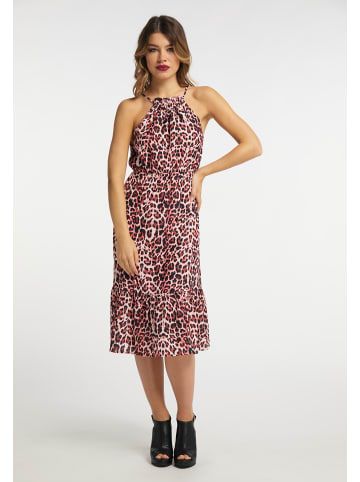 faina Damen Midikleid in Rot Leo