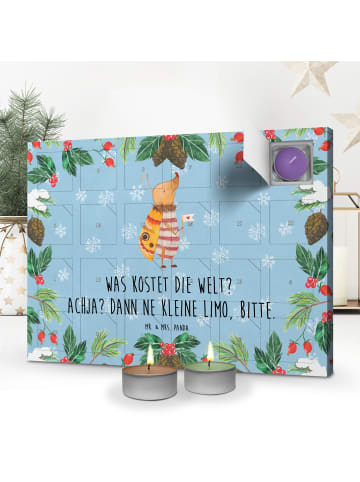 Mr. & Mrs. Panda Adventskalender Nachtfalter Fähnchen mit Spruch in Eisblau