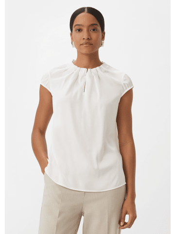 comma Bluse kurzarm in Creme